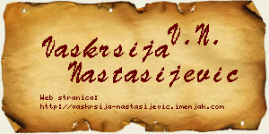 Vaskrsija Nastasijević vizit kartica